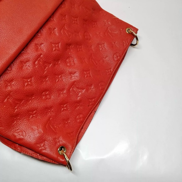 💎✨ Rare LV  ✨💎 TERRE METIS EMPREINTE LEATHER TOTE RARE CROSSBODY Red - Picture 7 of 14